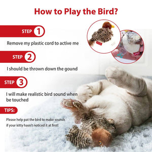 Interactive Cat Toy GiGwi Melody Chaser Robin Bird