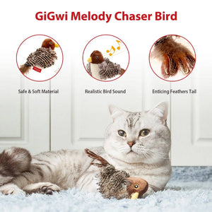 Interactive Cat Toy GiGwi Melody Chaser Robin Bird