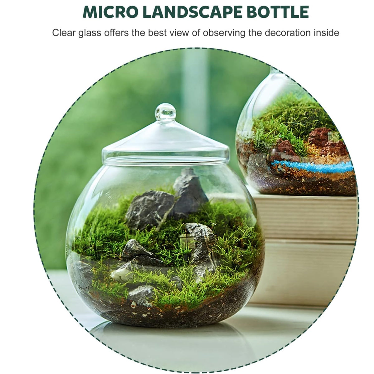 Micro Landscape Glass Bottle With Lid