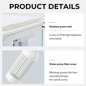 Smart Fish Tank 380 - Yee Ultra-White Glass Integrated Filter