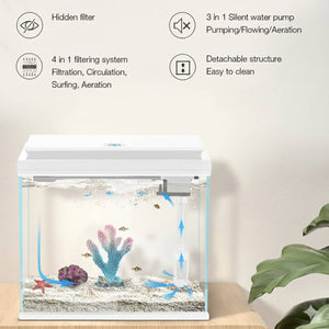 Smart Fish Tank 380 - Yee Ultra-White Glass Integrated Filter