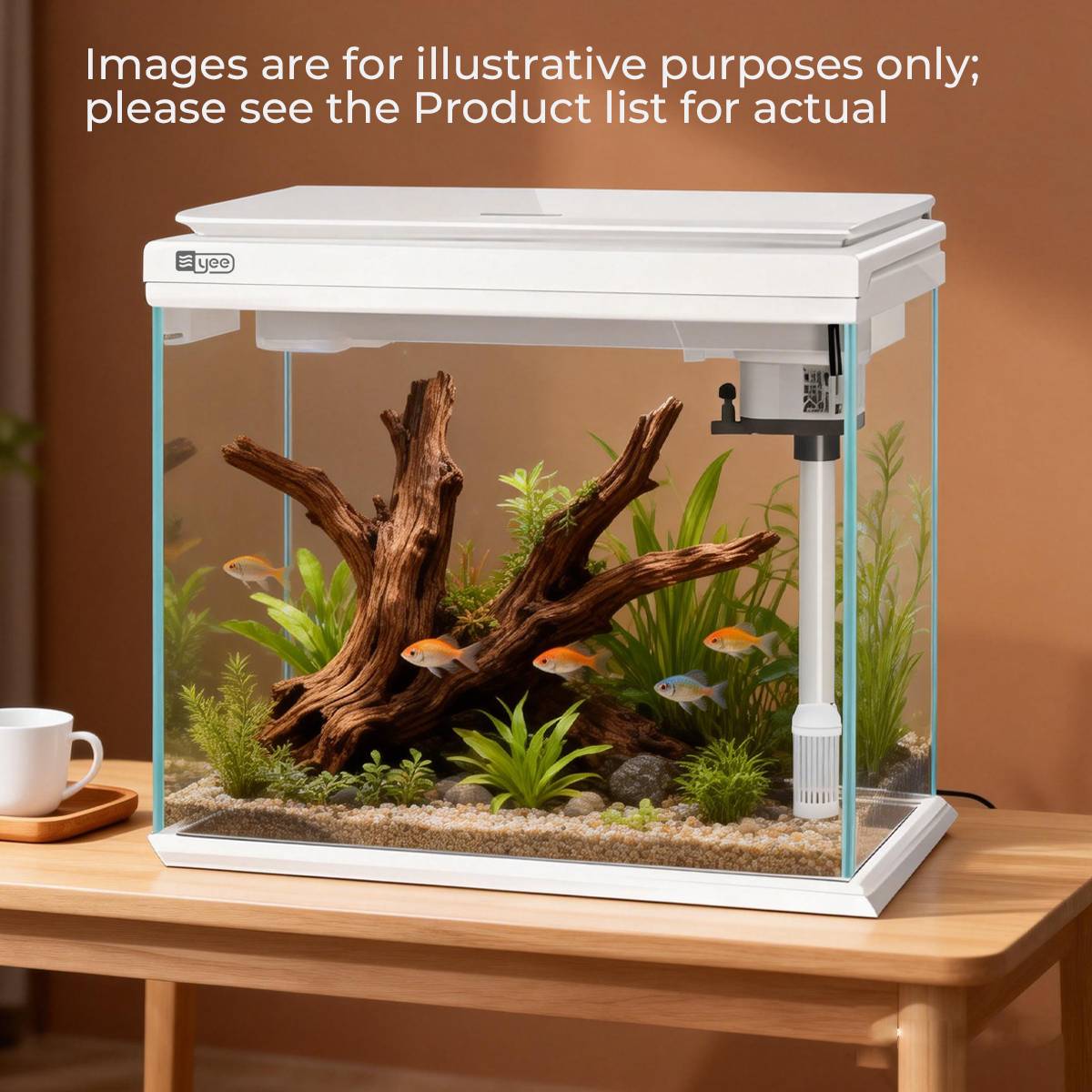 Smart Fish Tank 380 - Yee Ultra-White Glass Integrated Filter
