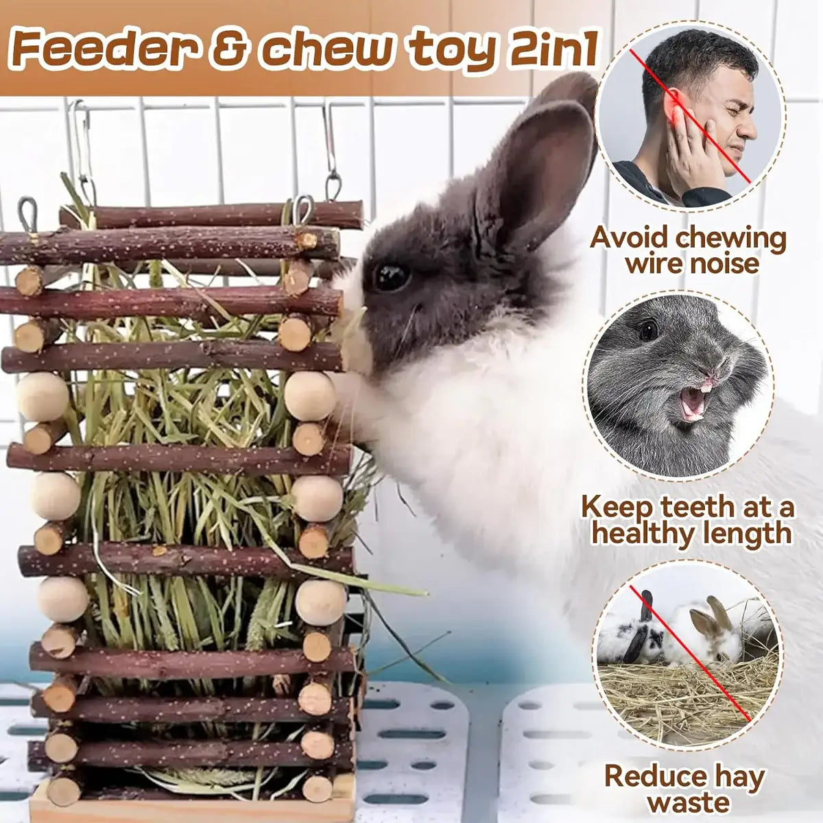 Applewood Hay Rack Feeder for Rabbits & Small Pets