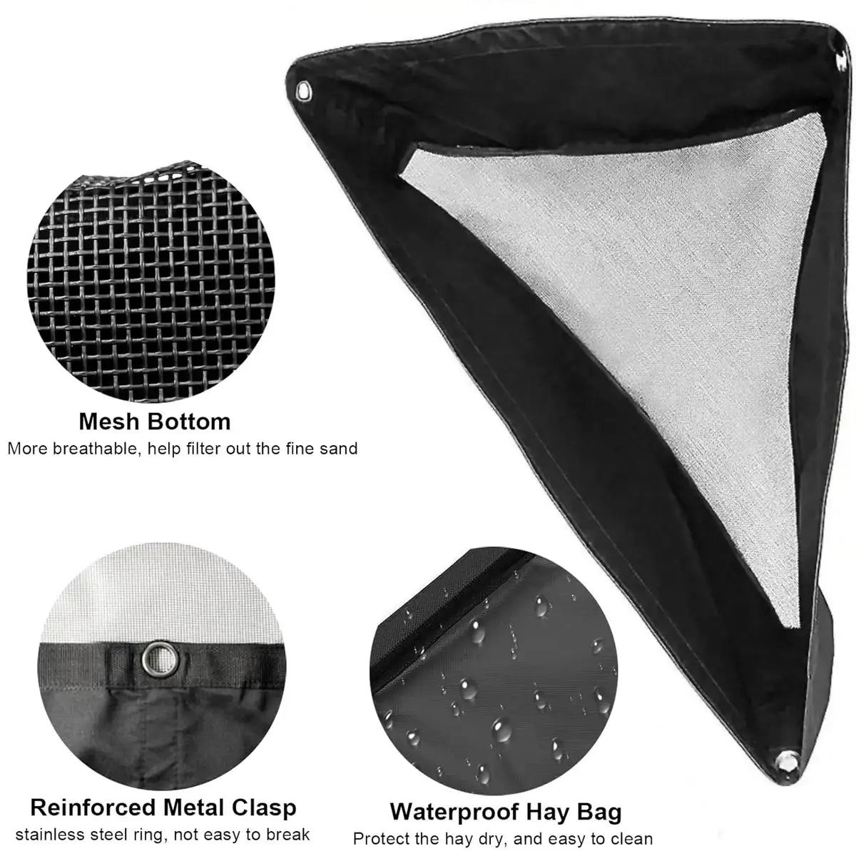 Corner Hay Bag Feeder Durable Hay Nets for Horses & Livestock