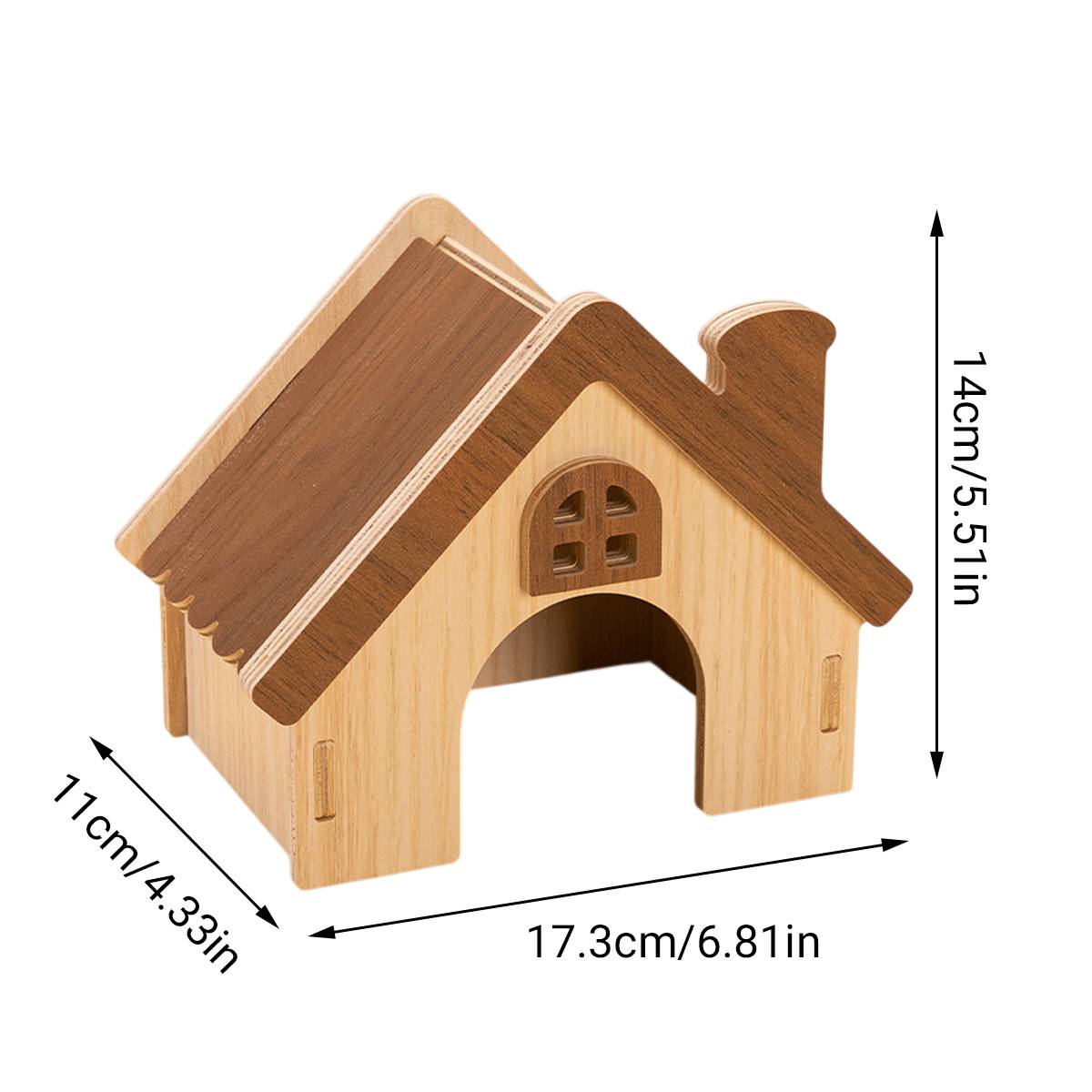 Wooden Hamster House Small Pet Hideout Shelter