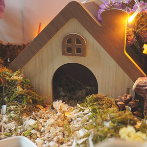 Wooden Hamster House Small Pet Hideout Shelter
