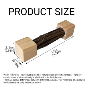 Durable Apple Wood Rabbit Chew Toys for Small Pets Dental Health