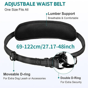 Hands-Free Dog Leash With Waist Belt