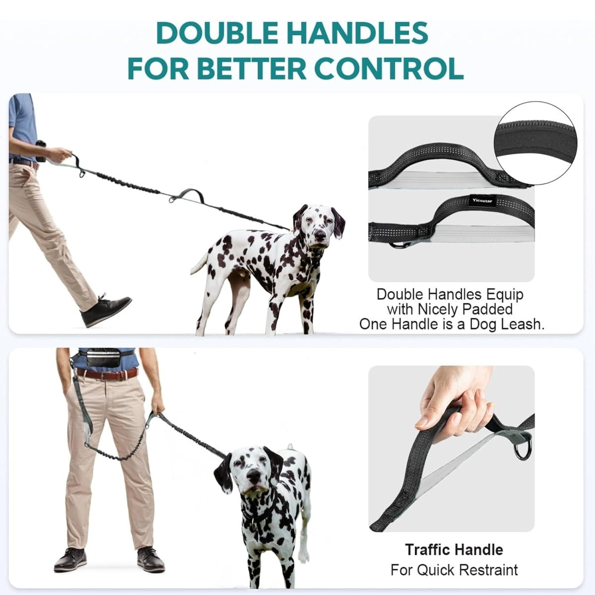 Hands-Free Dog Leash With Waist Belt