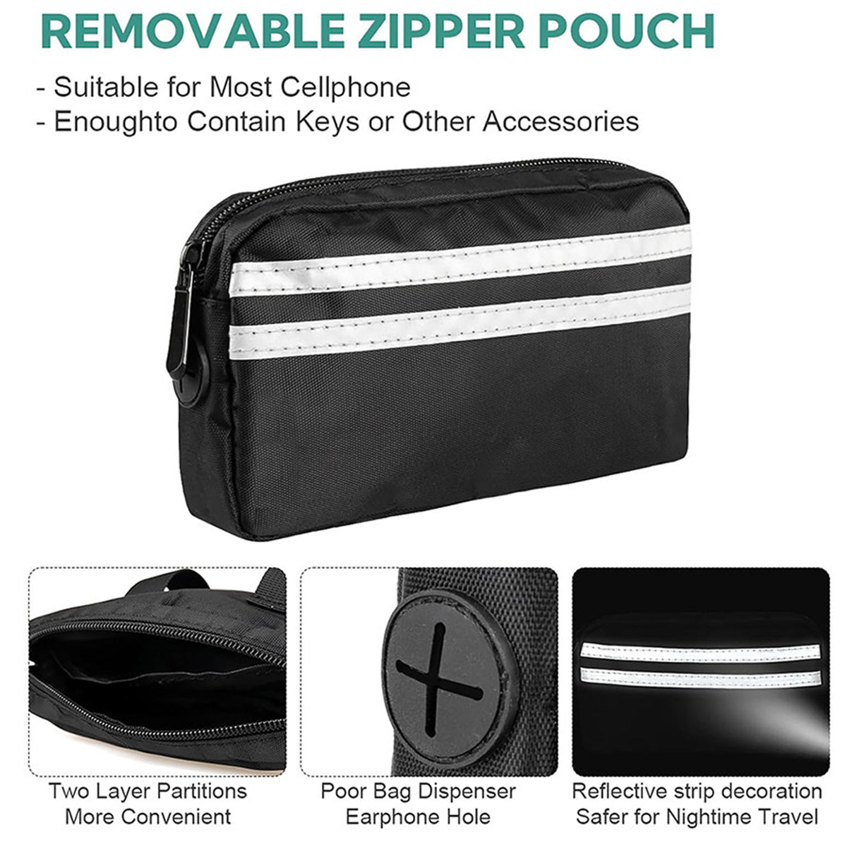 Hands-Free Dog Leash With Waist Belt