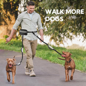Hands-Free Dog Leash With Waist Belt