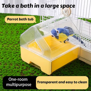 External Bird Bath Box Cage Mount