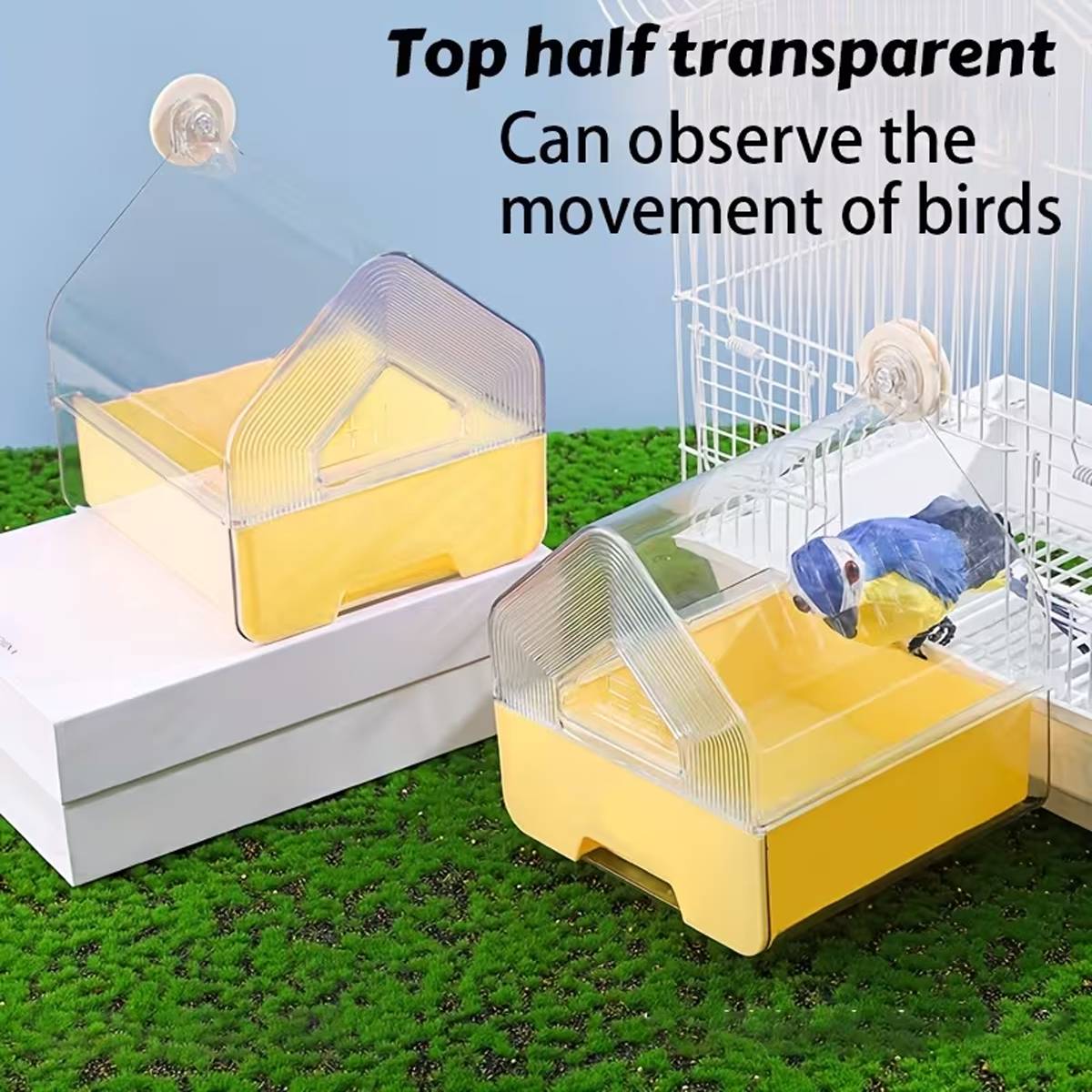 External Bird Bath Box Cage Mount