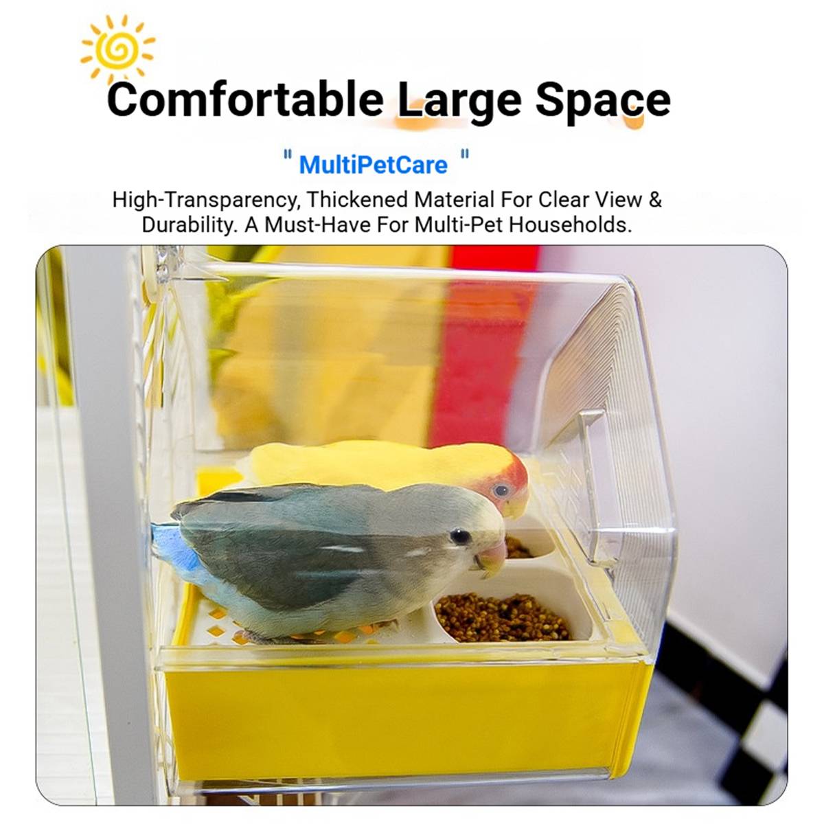 External Bird Bath Box Cage Mount