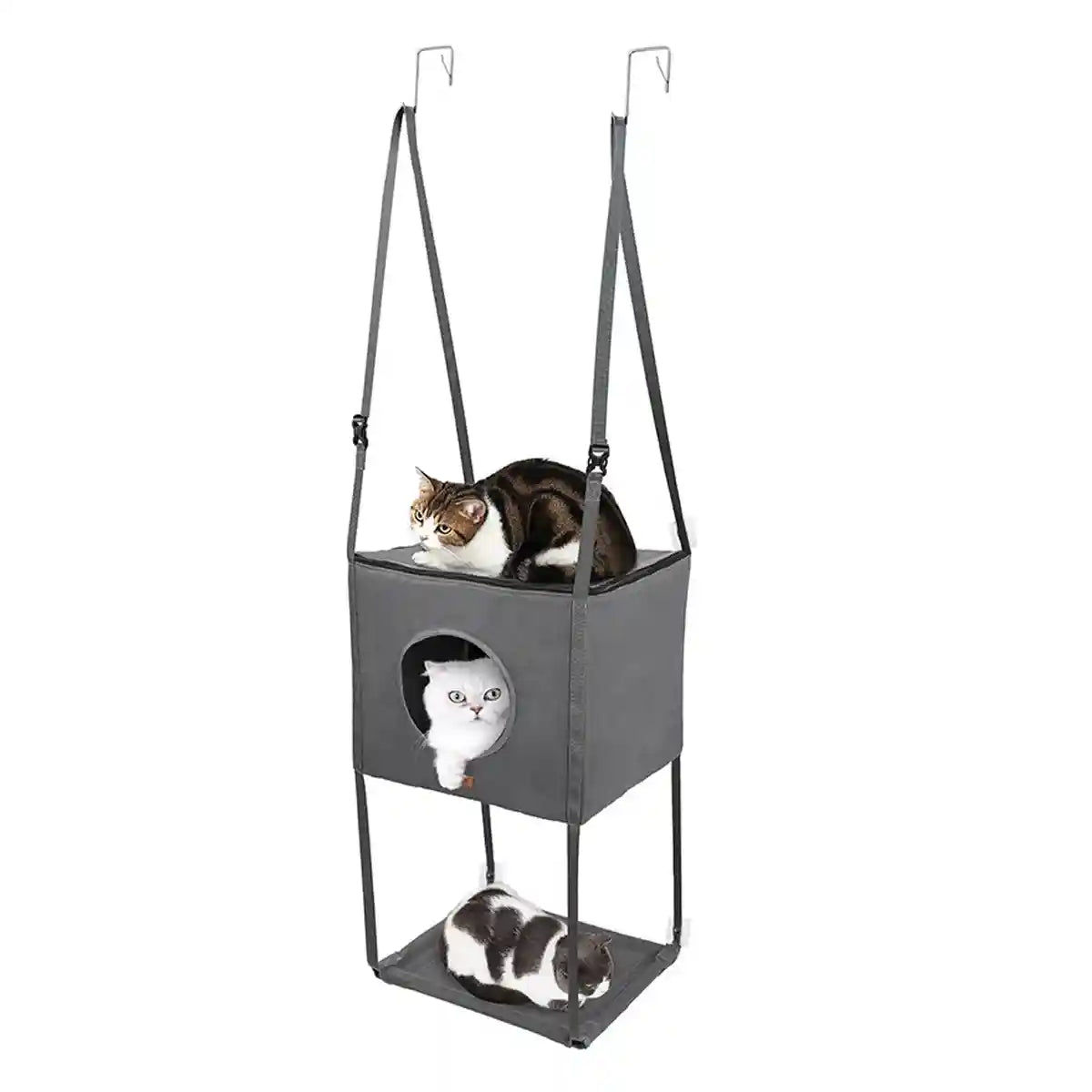 Hanging Cat Bed Cat House Metal Hook Double Hanging Cat Hanging Basket