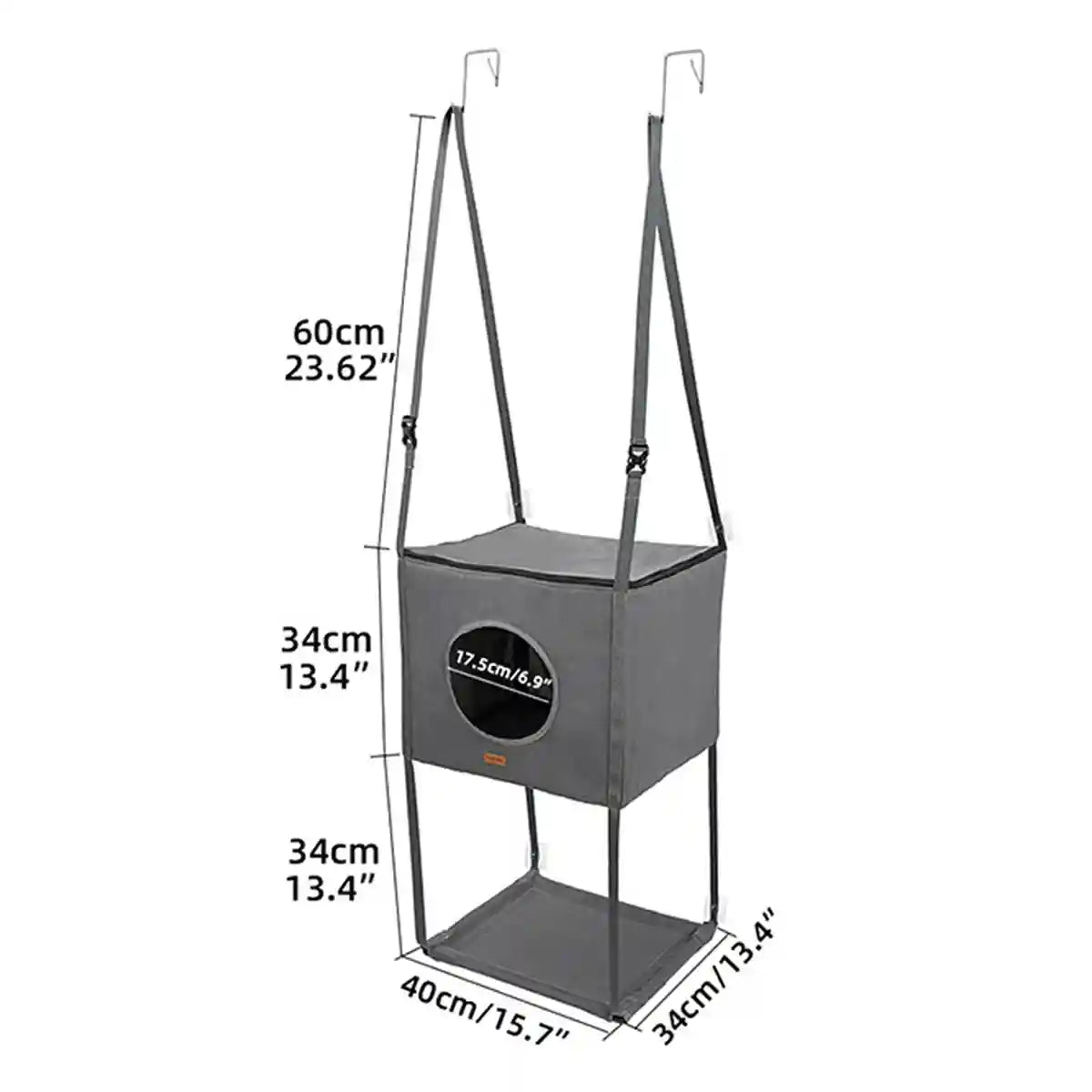 Hanging Cat Bed Cat House Metal Hook Double Hanging Cat Hanging Basket