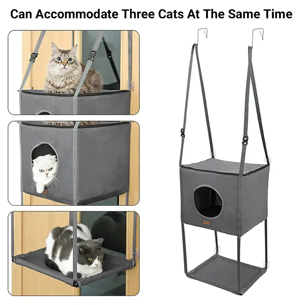 Hanging Cat Bed Cat House Metal Hook Double Hanging Cat Hanging Basket