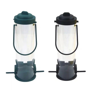 Hanging Bird Feeder With Transparent Seed Hopper