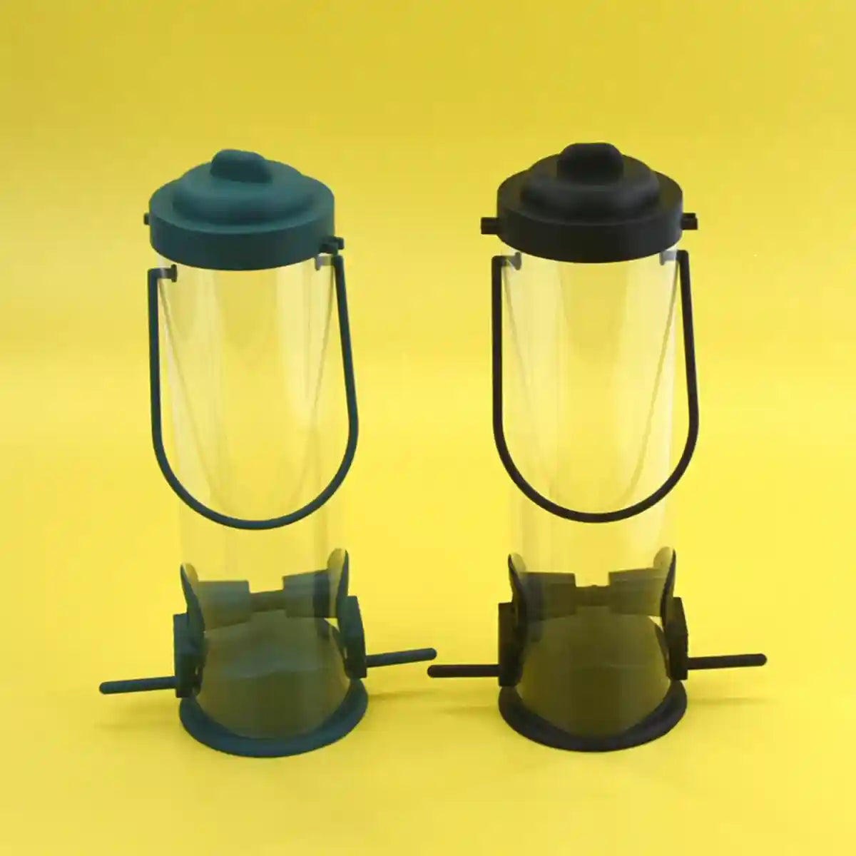 Hanging Bird Feeder With Transparent Seed Hopper