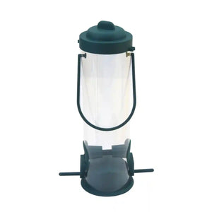 Hanging Bird Feeder With Transparent Seed Hopper