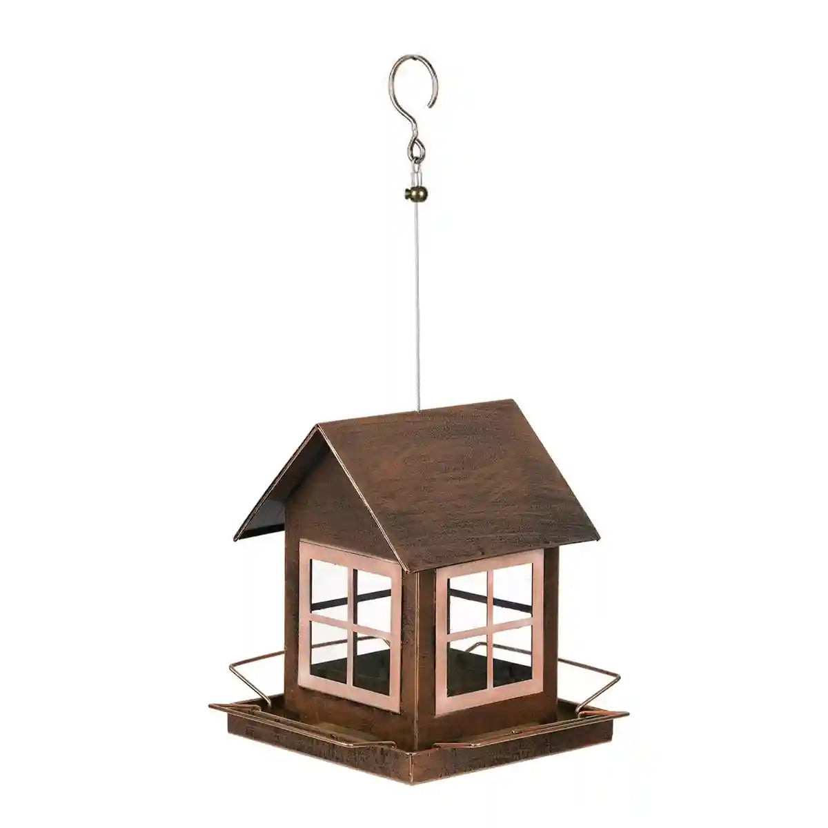 Hanging Metal Bird Feeder – Weatherproof Outdoor Bird Seed Feeder