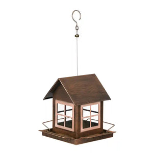 Hanging Metal Bird Feeder – Weatherproof Outdoor Bird Seed Feeder