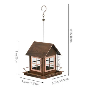 Hanging Metal Bird Feeder – Weatherproof Outdoor Bird Seed Feeder
