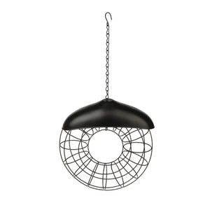Hanging Metal Suet Bird Feeder With Roof