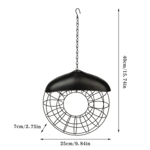 Hanging Metal Suet Bird Feeder With Roof