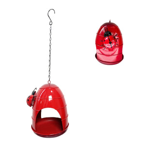 Hanging Outdoor Bird Feeder With Ladybug Design