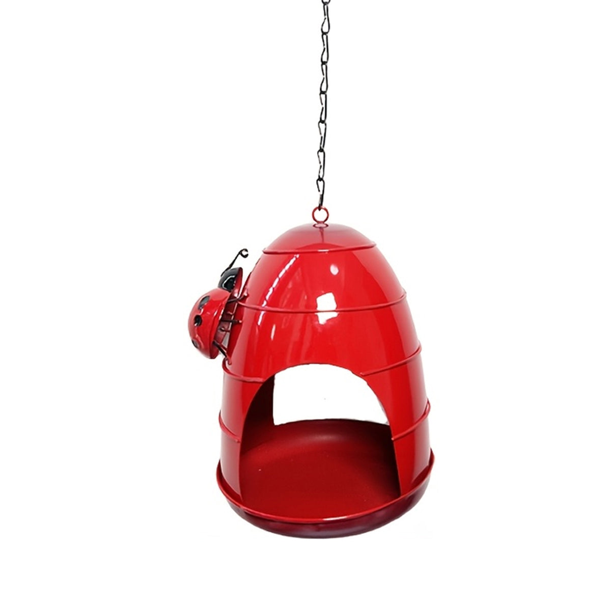 Hanging Outdoor Bird Feeder With Ladybug Design