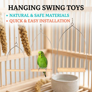 Bird Swing Perch Toy Set