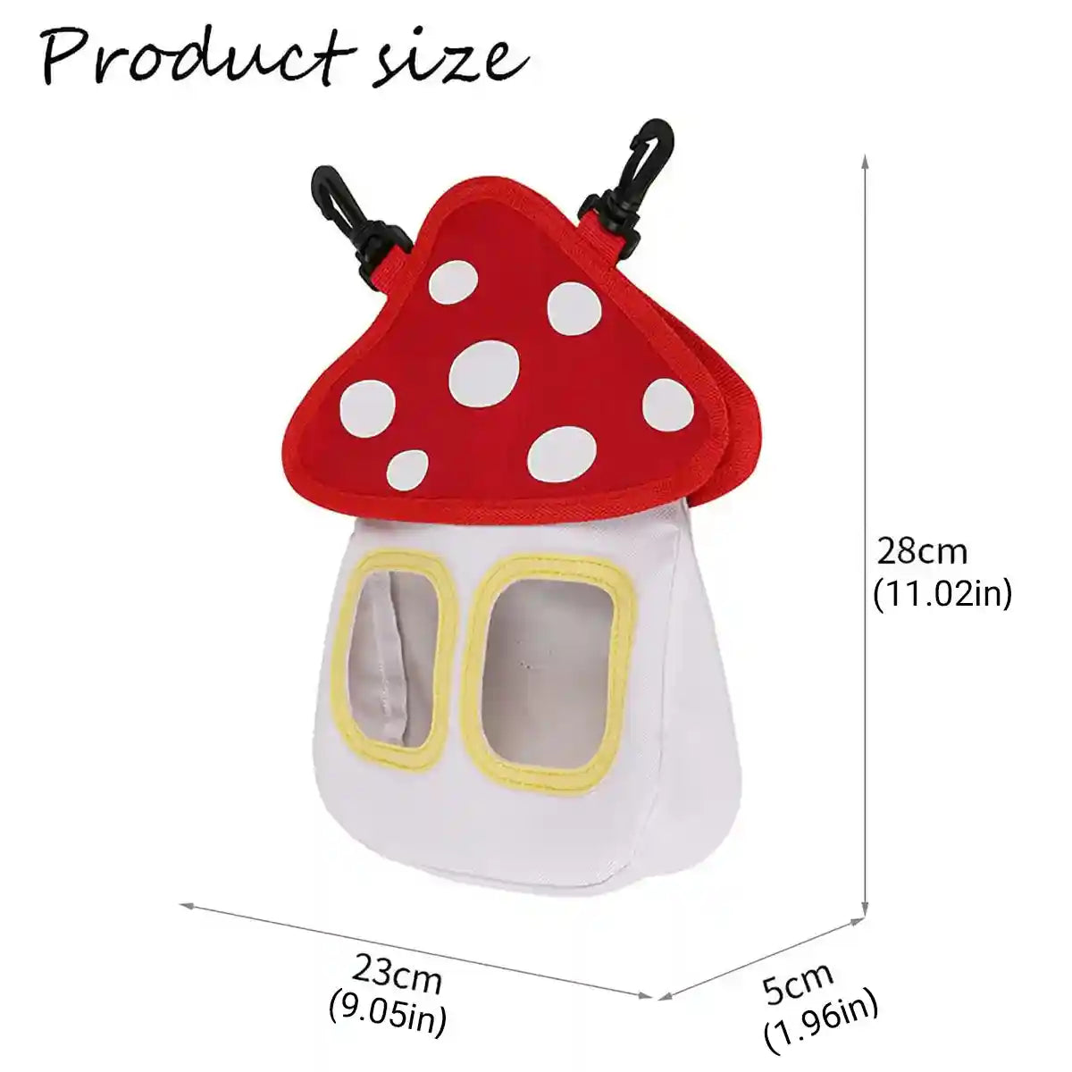 Hay Feeder Bag Cute Mushroom Rabbit Hay Feeder for Small Pets