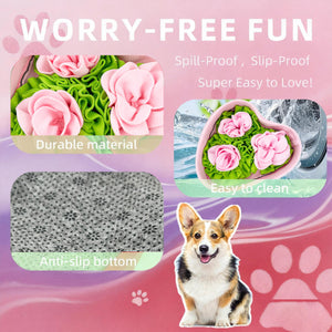 Love-shaped Rose Pet Sniffing Mat