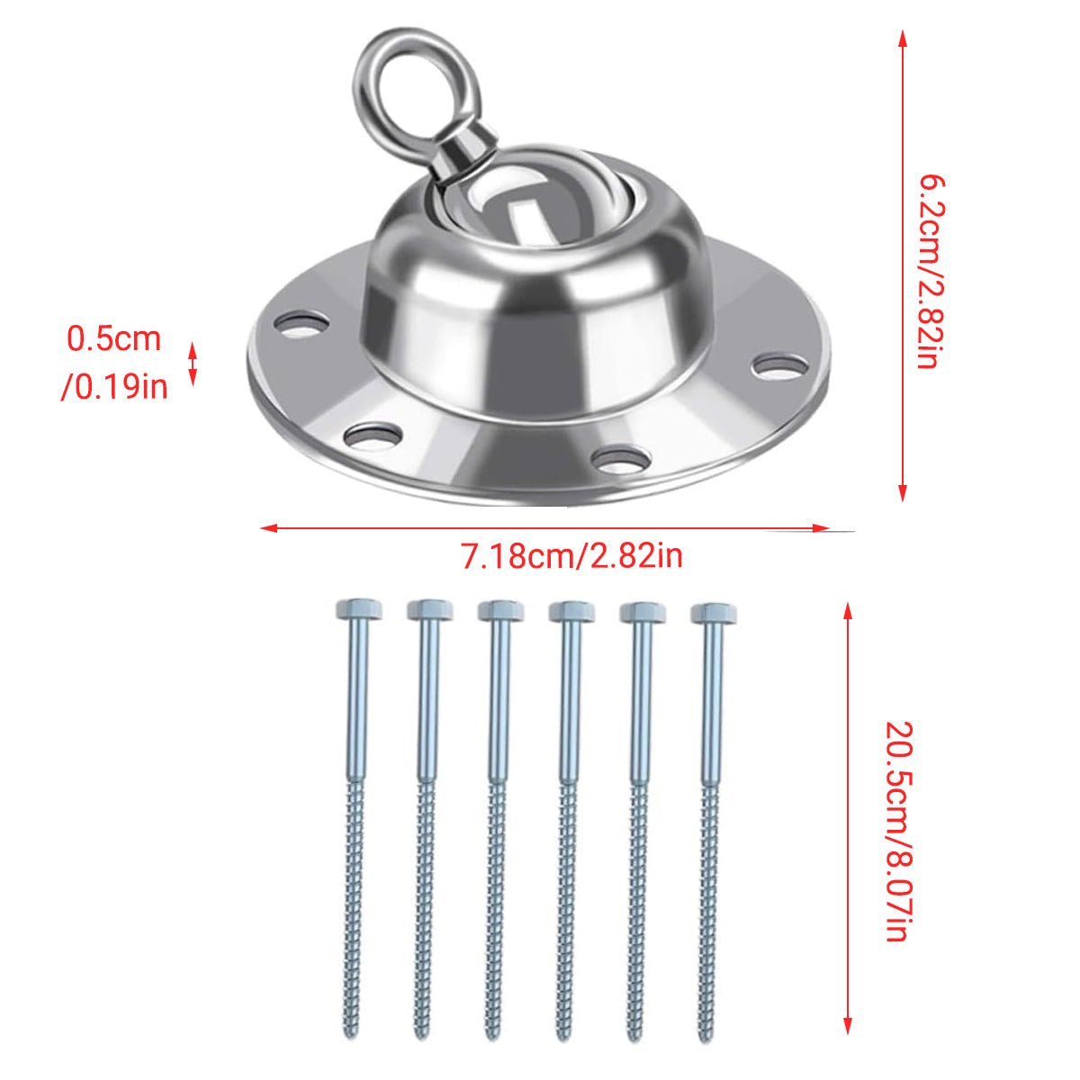 Heavy Duty Dog Tie Out Stake with 360 Degree Swivel Base
