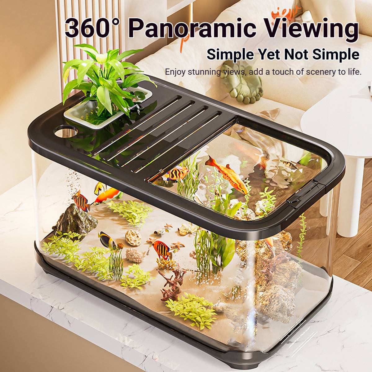 High Definition Fish Tank With Panoramic Viewing