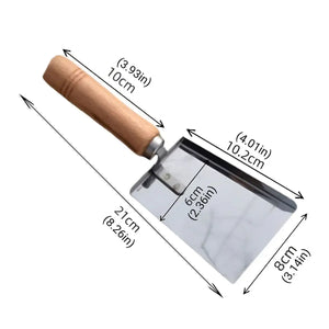 Stainless Steel Tool for Beehive Cleaning with Wooden Handle