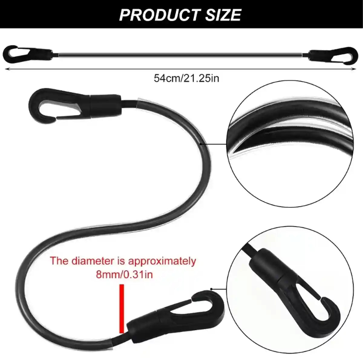 Horse Blanket Straps Elastic Double Clip Set With Storage Bag