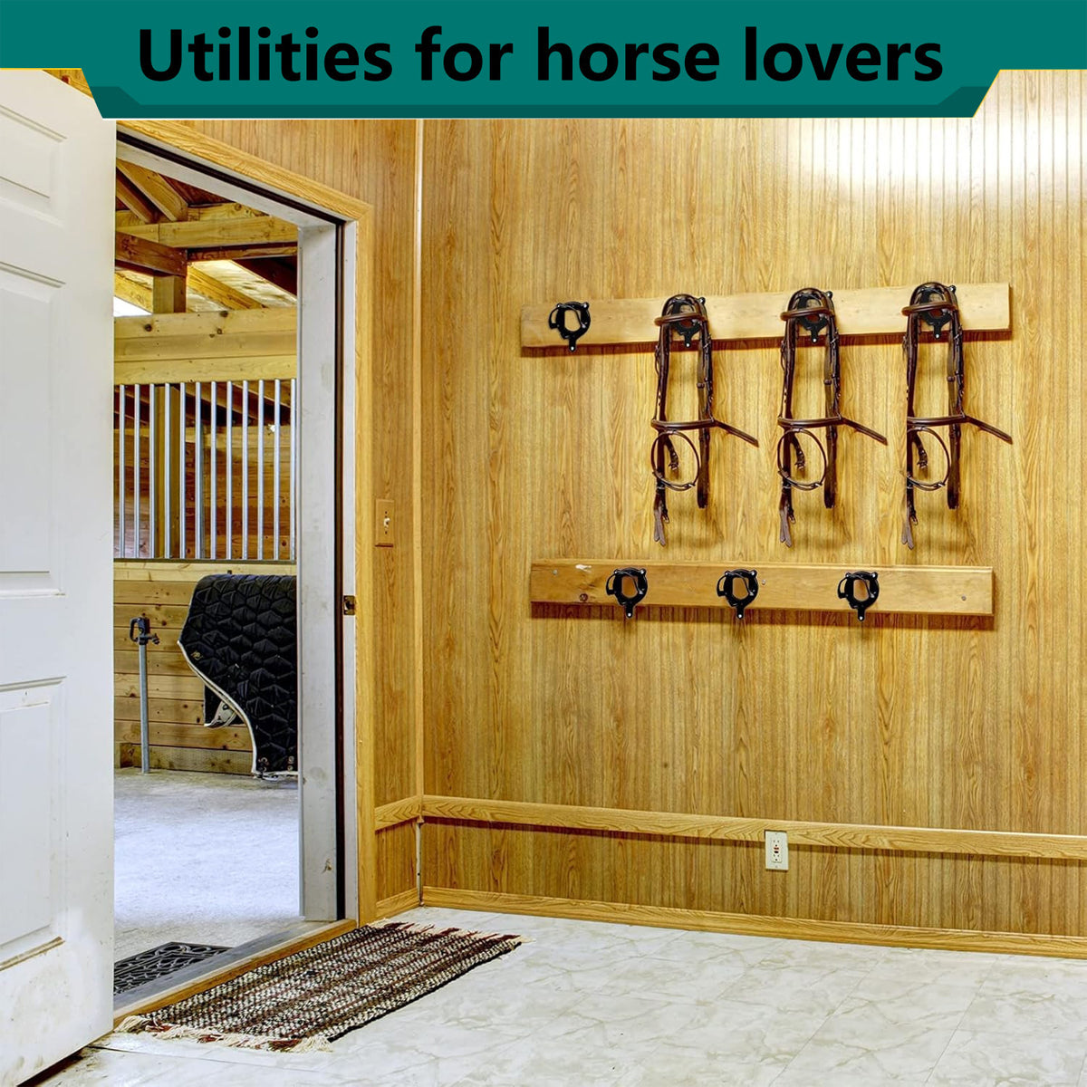 Horse Bridle Rack Wall Mount