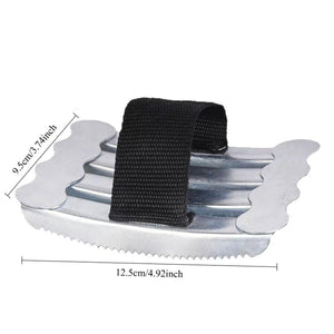 Metal Horse Curry Comb with Hand Strap, Shedding Grooming Scraper