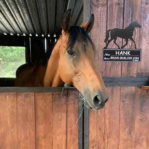 Horse Stall Name Plate Metal Stable Door Sign