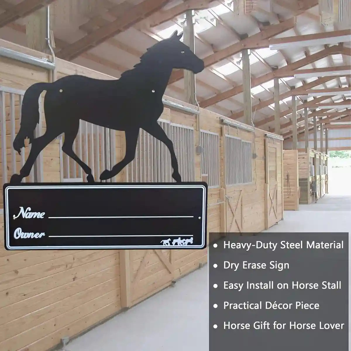 Horse Stall Name Plate Metal Stable Door Sign