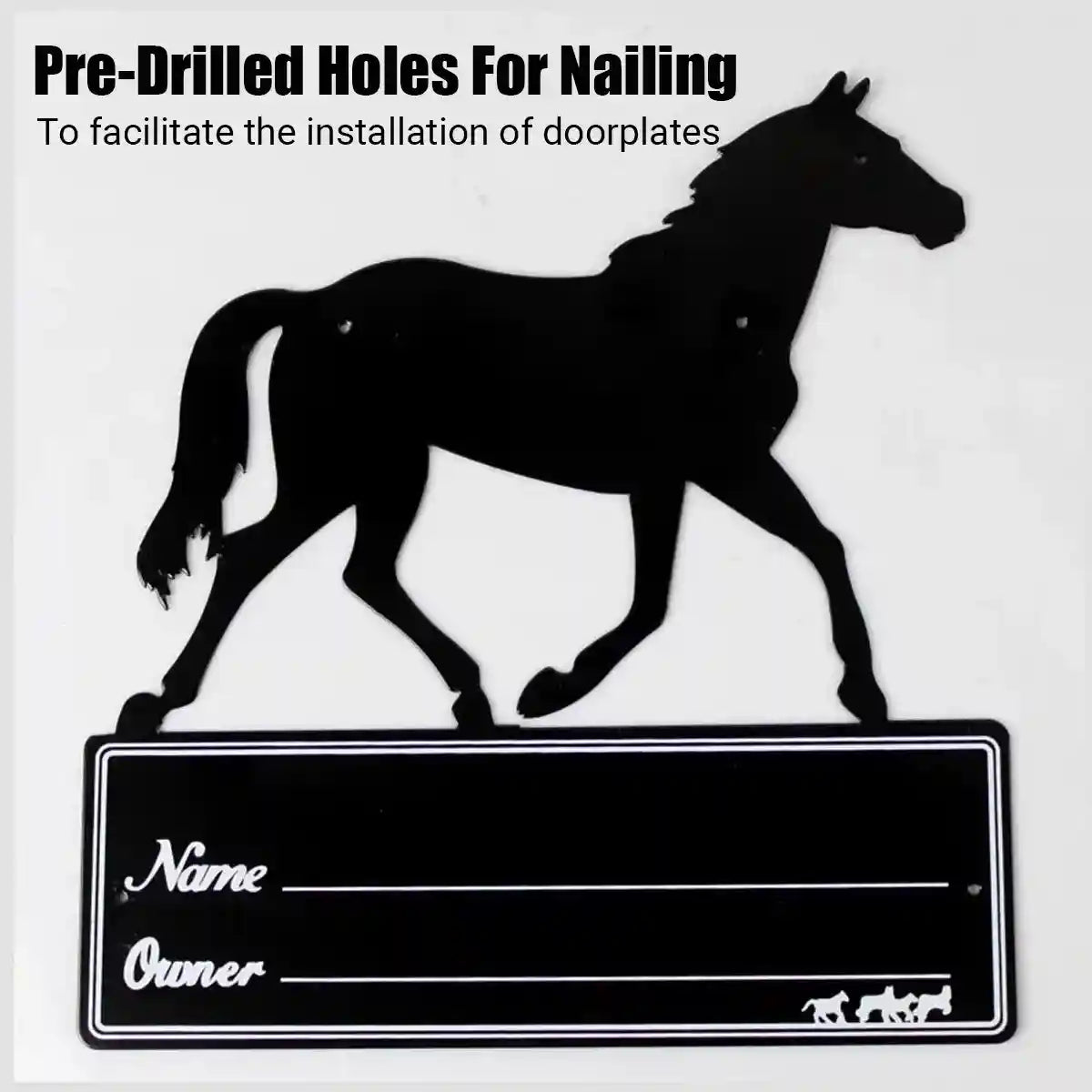 Horse Stall Name Plate Metal Stable Door Sign