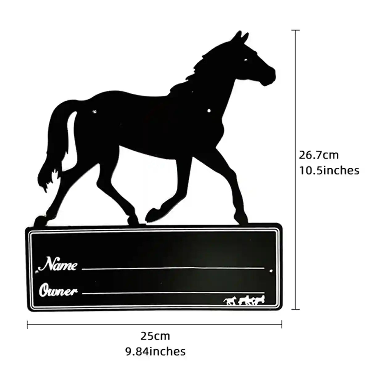 Horse Stall Name Plate Metal Stable Door Sign