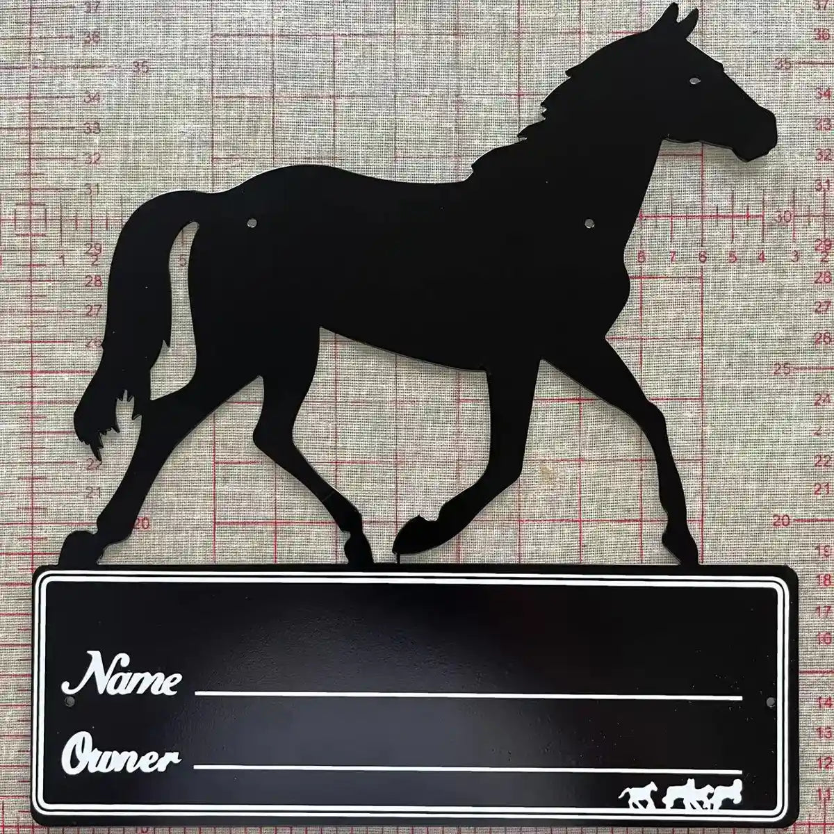 Horse Stall Name Plate Metal Stable Door Sign