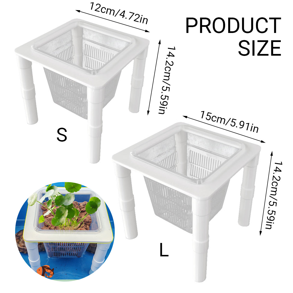 Aquarium Hydroponic Planting Basket Aquatic Plant Holder