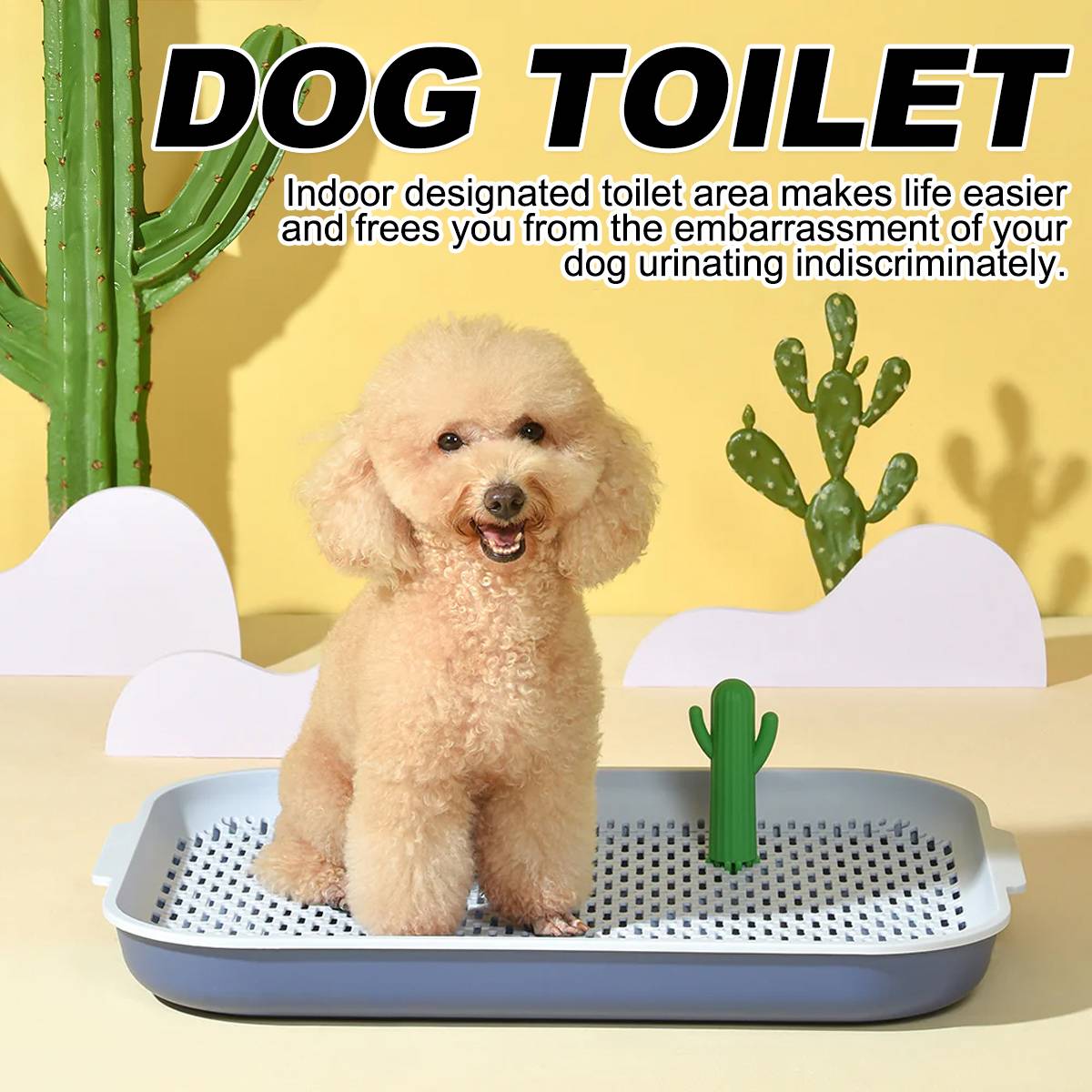 Dog Training Toilet Tray With Mesh And Post
