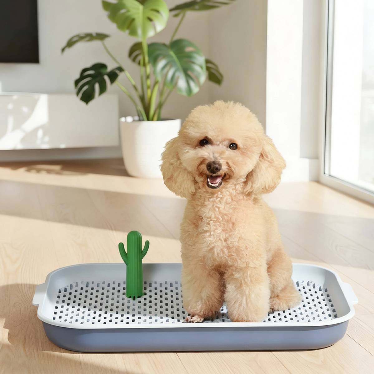 Dog Training Toilet Tray With Mesh And Post