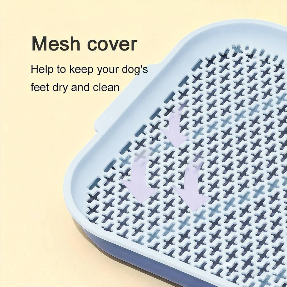 Dog Training Toilet Tray With Mesh And Post