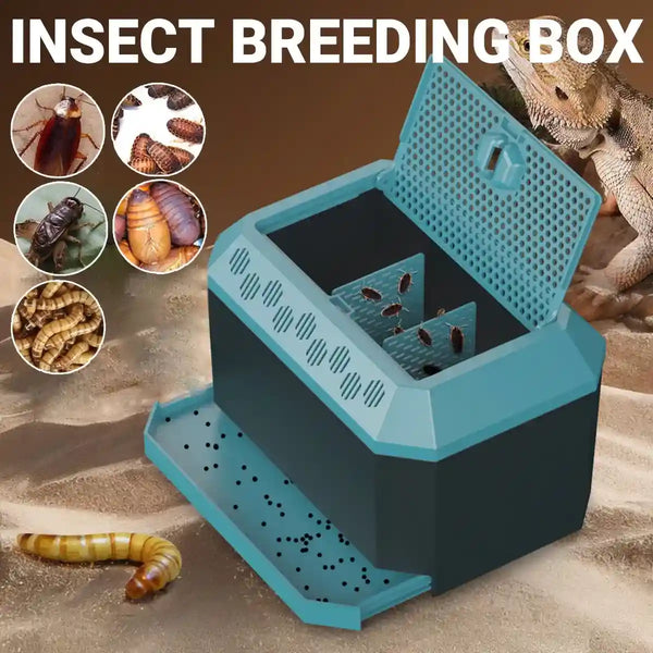 Anti-Escape Insect Breeding Box with Drawer & Water Basins | Feeder ...